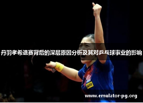 丹羽孝希退赛背后的深层原因分析及其对乒乓球事业的影响