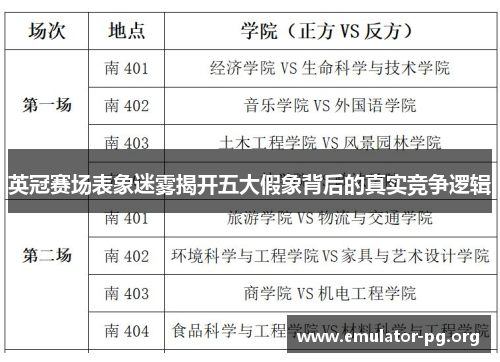 英冠赛场表象迷雾揭开五大假象背后的真实竞争逻辑 英冠赛场表象迷雾揭开五大假象背后的真实竞争逻辑